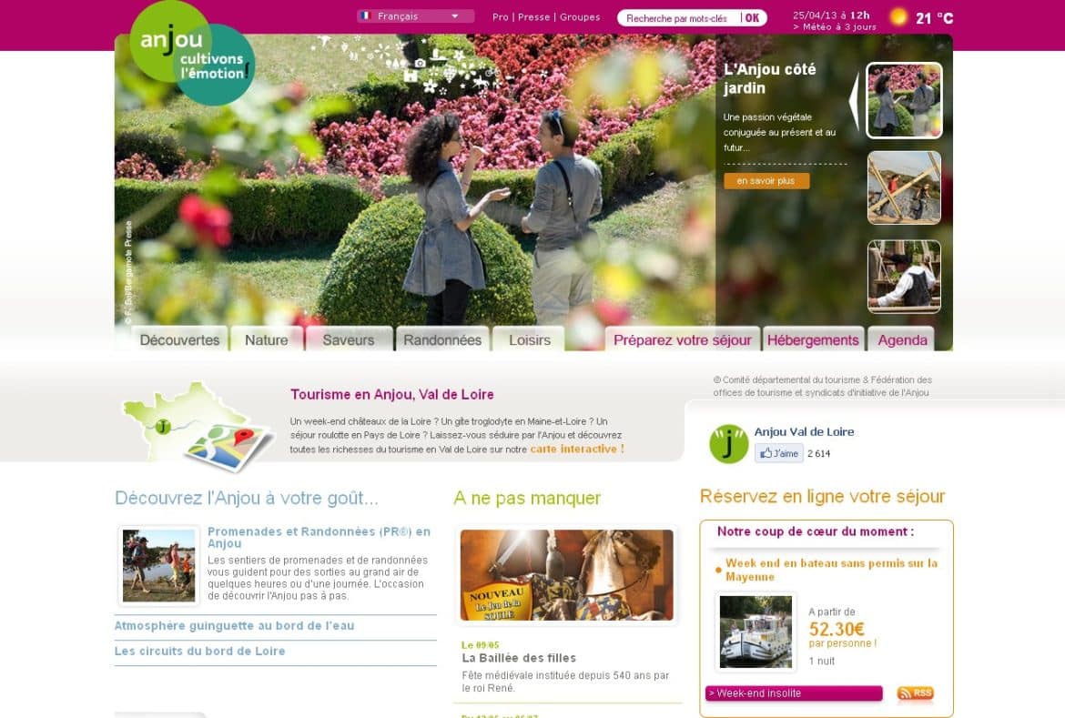 Tourisme en Anjou