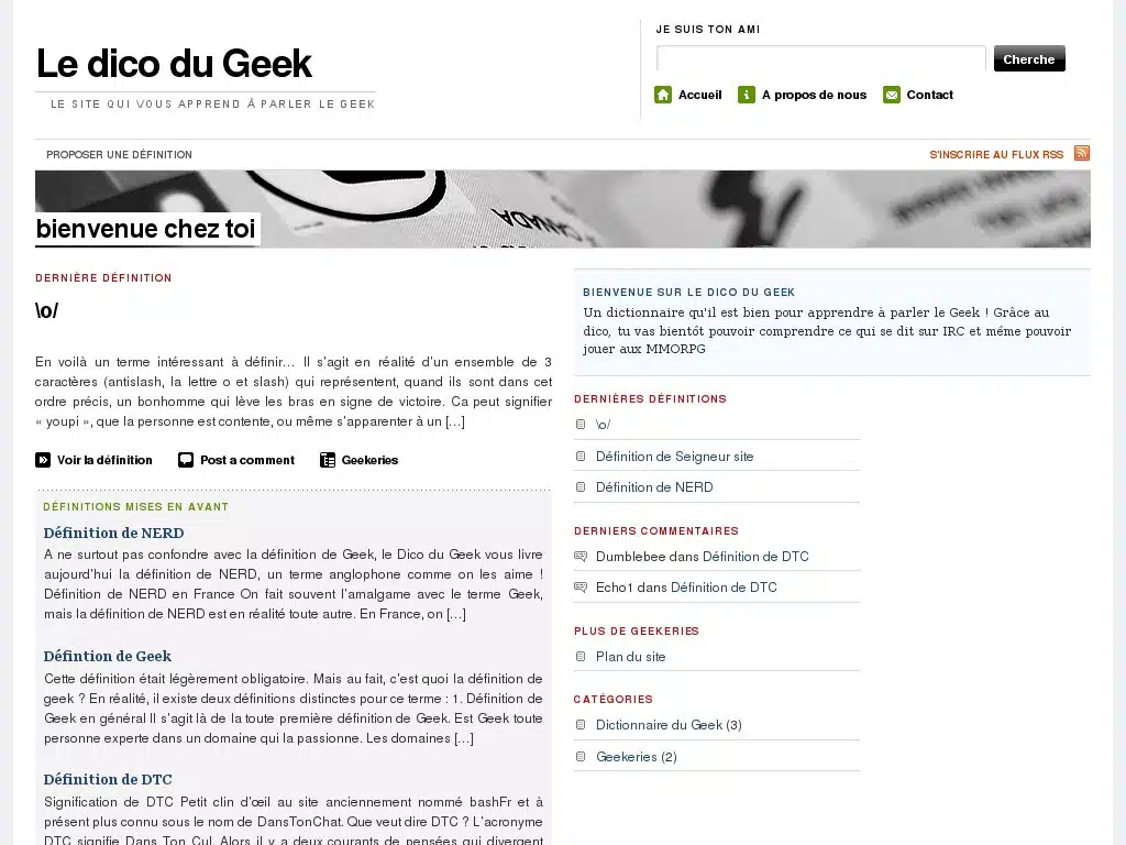 Dictionnaire Geek