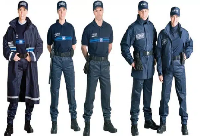 uniforme agent de sécurité