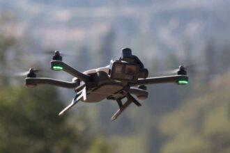 Drone Karma de GoPro en vol avec vue panoramique