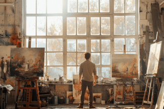 Tableau romantique illustrant l'essence de l'âme humaine par la peinture