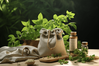 Racines d'Ashwagandha, plante médicinale ayurvédique pour gérer le stress