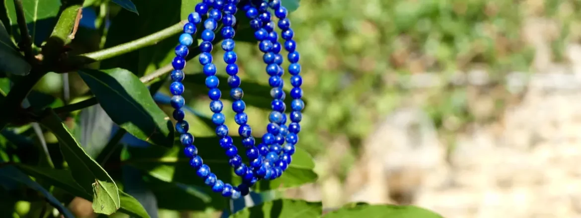 bracelet lapis lazuli mur