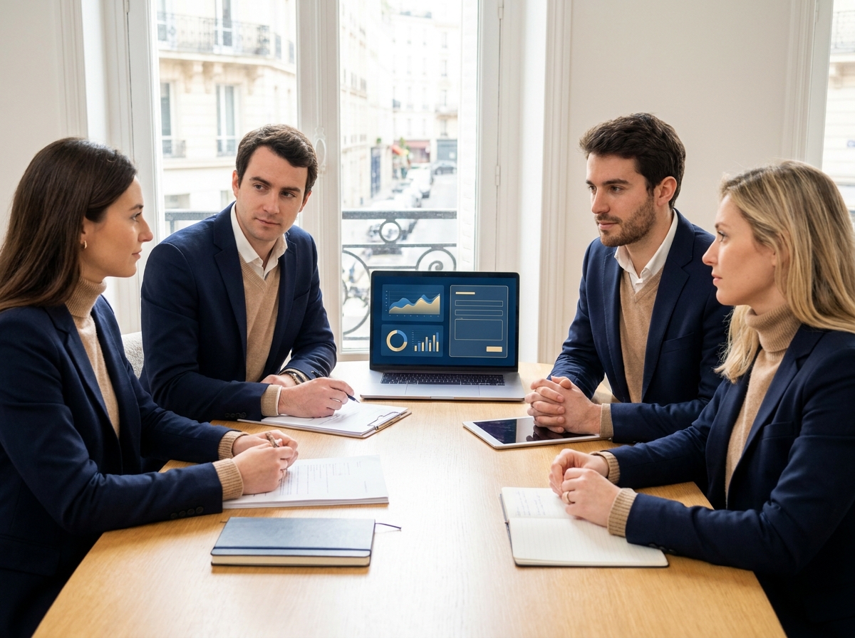 Équipe financière préparant la facturation électronique et le e-reporting en France