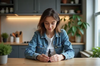 e-liquide La Chose de French Liquide sur une table en bois