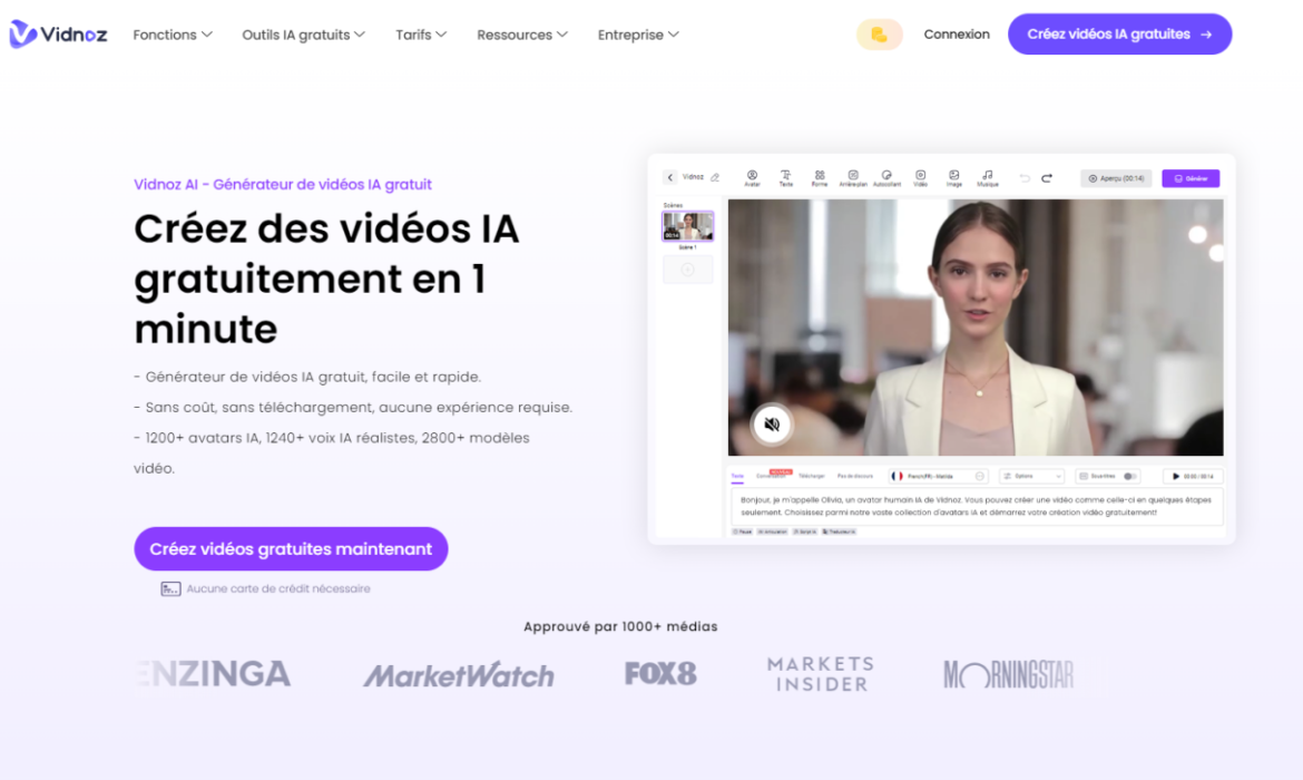 Vidnoz AI : révolutionner la création vidéo avec l’IA