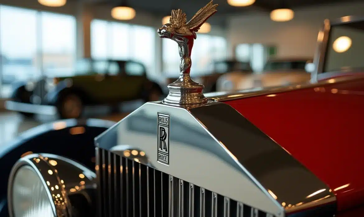 Évolution stylistique du logotype Rolls-Royce à travers les décennies